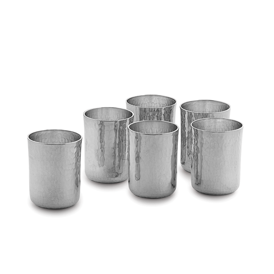 GMEST Pure Solid Silver Shot Glasses - Set of 2