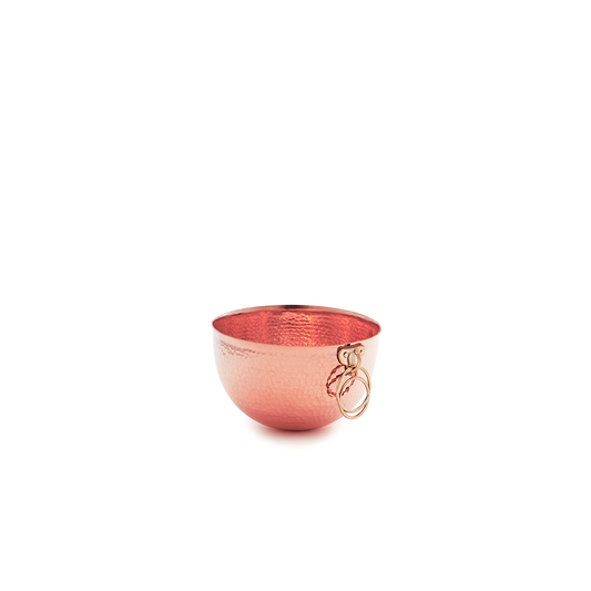 YÇK Solid Copper Round Bottom Bowl for Whisking and Confectionery