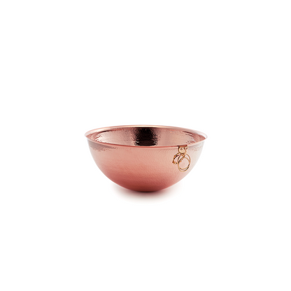 YÇK Solid Copper Round Bottom Bowl for Whisking and Confectionery