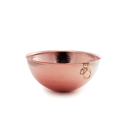 YÇK Solid Copper Round Bottom Bowl for Whisking and Confectionery